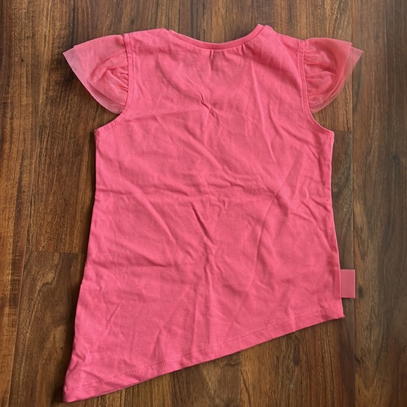 American Girl “Isabelle” Coral Ballerina Sequin Asymmetrical Top - Picture 6 of 7